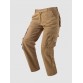 Men Solid Utility Pocket Zipper Ankle Length Casual Cargo Pants