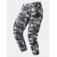 Men Camo Print Utility Pocket Street Ankle Length Casual Cargo Pants