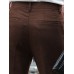 Men Solid Color Pleated Button Side Pockets Ankle Length Business Pants